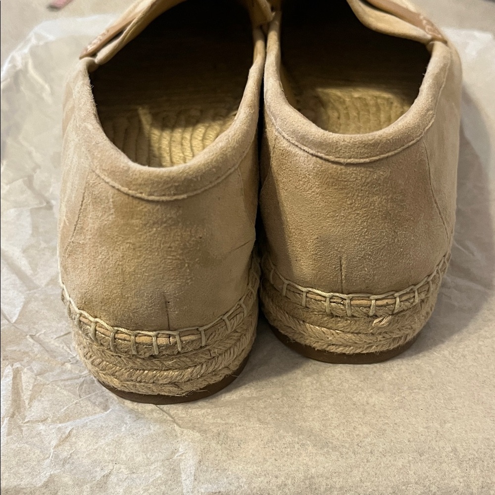 Coach Women's Camilla Espadrilles Beige Suede Loafers with Logo Accent size 9 - Picture 5 of 8